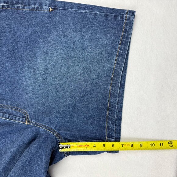 Terra & Sky Women's High Rise Blue Slouchy Denim Shorts Plus Sz 2X (20W-22W) NWT - Picture 8 of 10